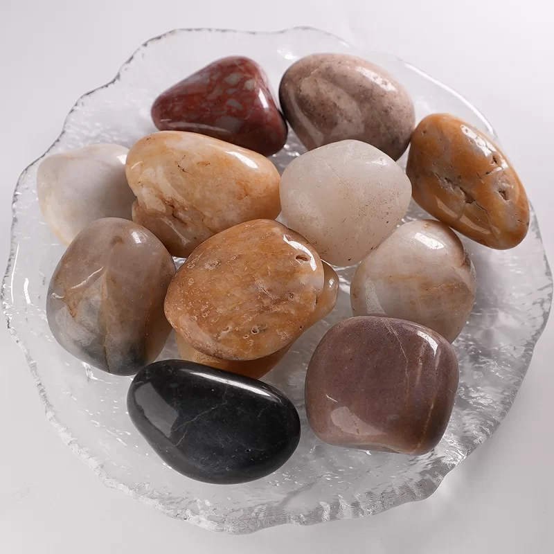 Batu -batu cobble berwarna -warni/putih/kuning/kuning semula jadi untuk landskap taman